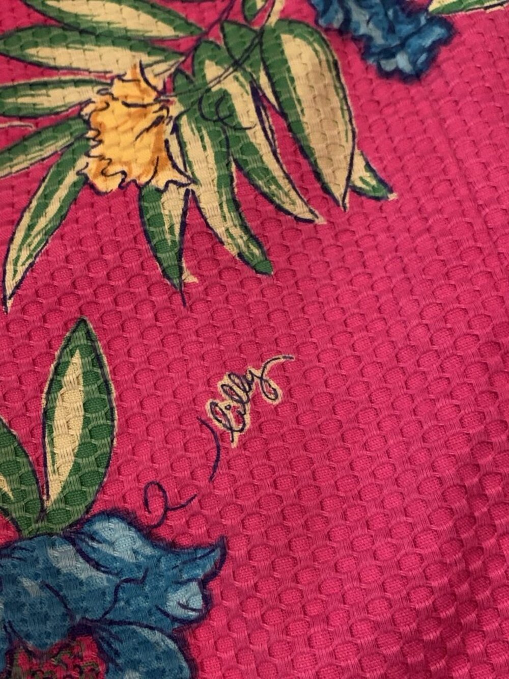 Lilly Pulitzer Vintage White Label Dress Pink With Blue Floral Print Women’s 8 - Picture 4 of 6